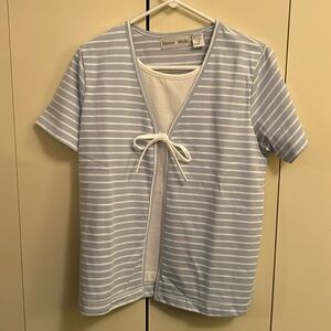 Baxter and Wells - Light blue/white striped tee